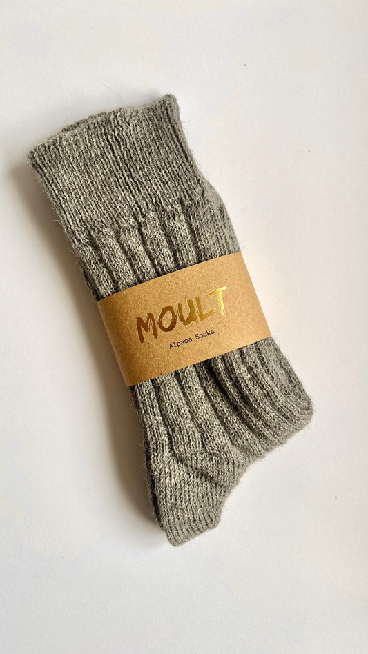 Women’s Alpaca Wool Socks – Made in England - Grey