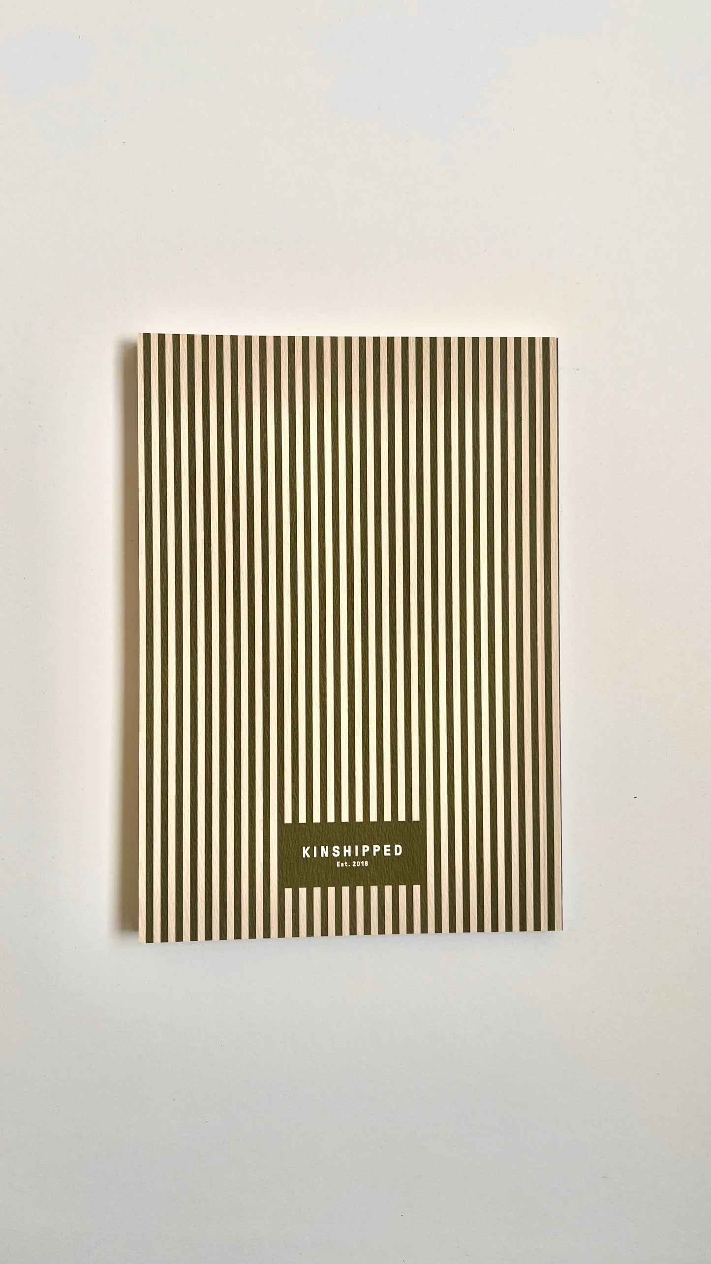 Green Striped Plain and Ruled Notebook