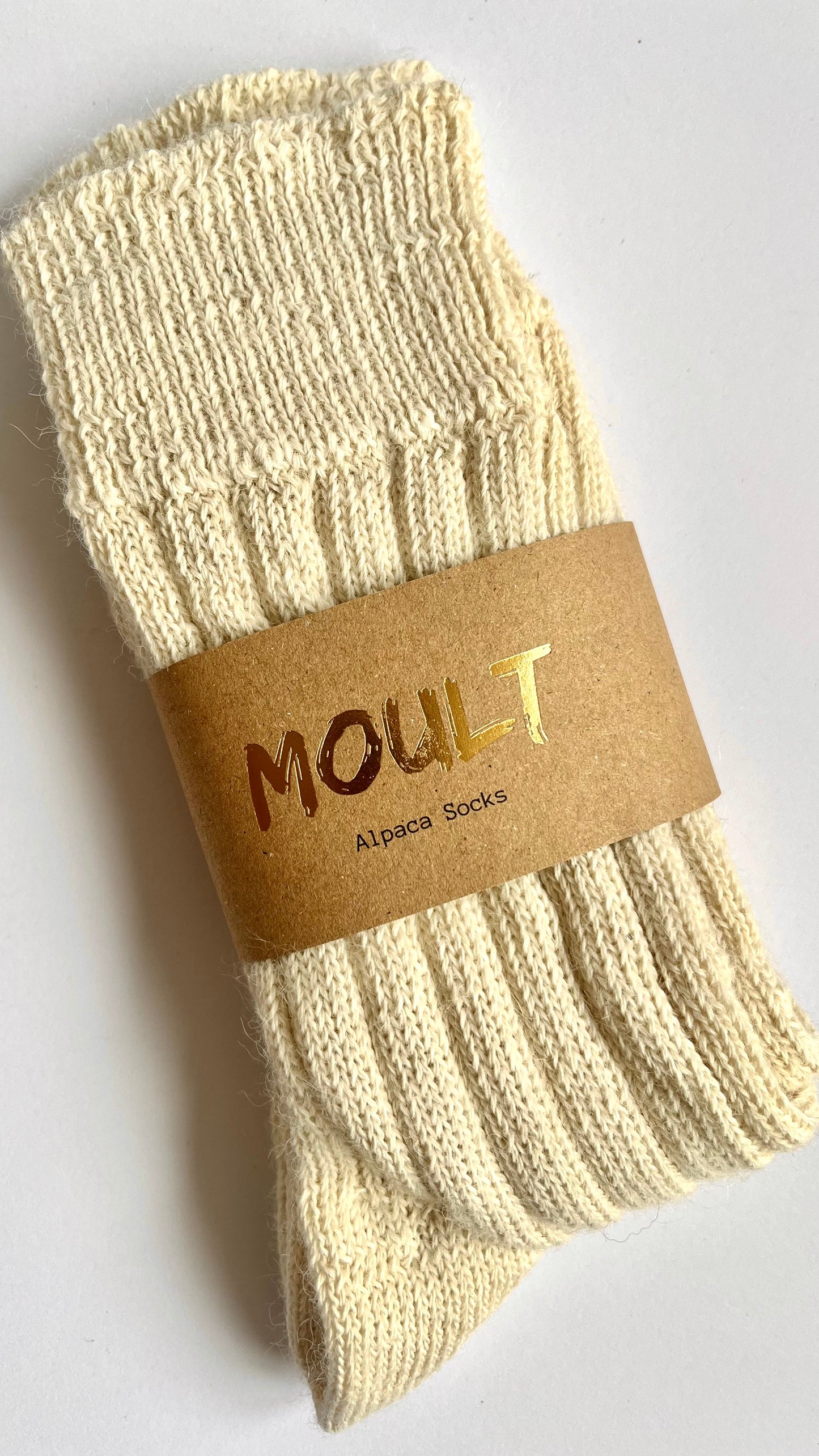 Luxury Alpaca Bed Socks – Made in England - Natural