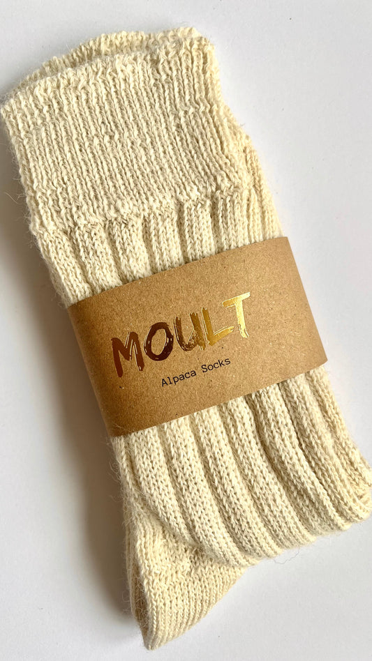Luxury Alpaca Bed Socks – Made in England - Natural