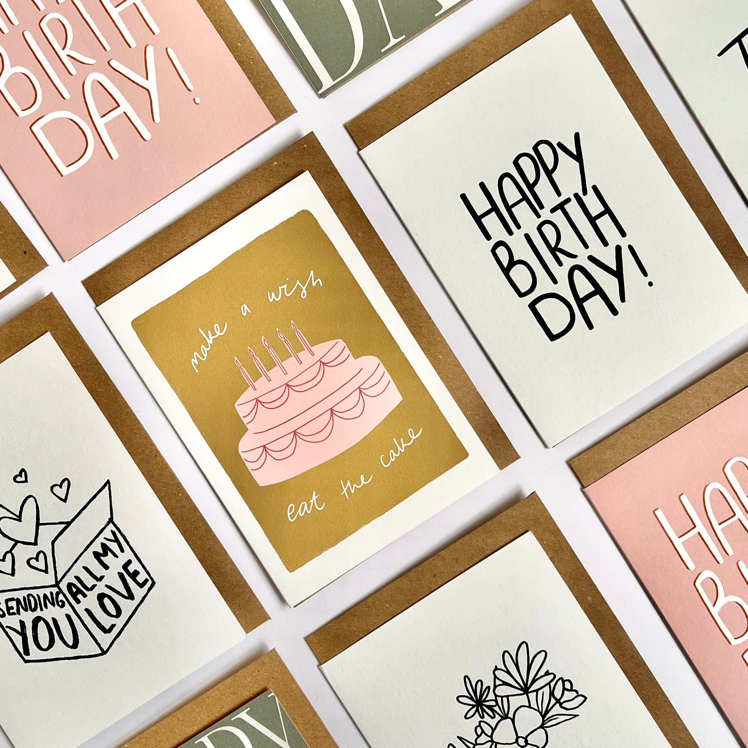A image of birthday greeting cards that can be included in birthday gift boxes for her