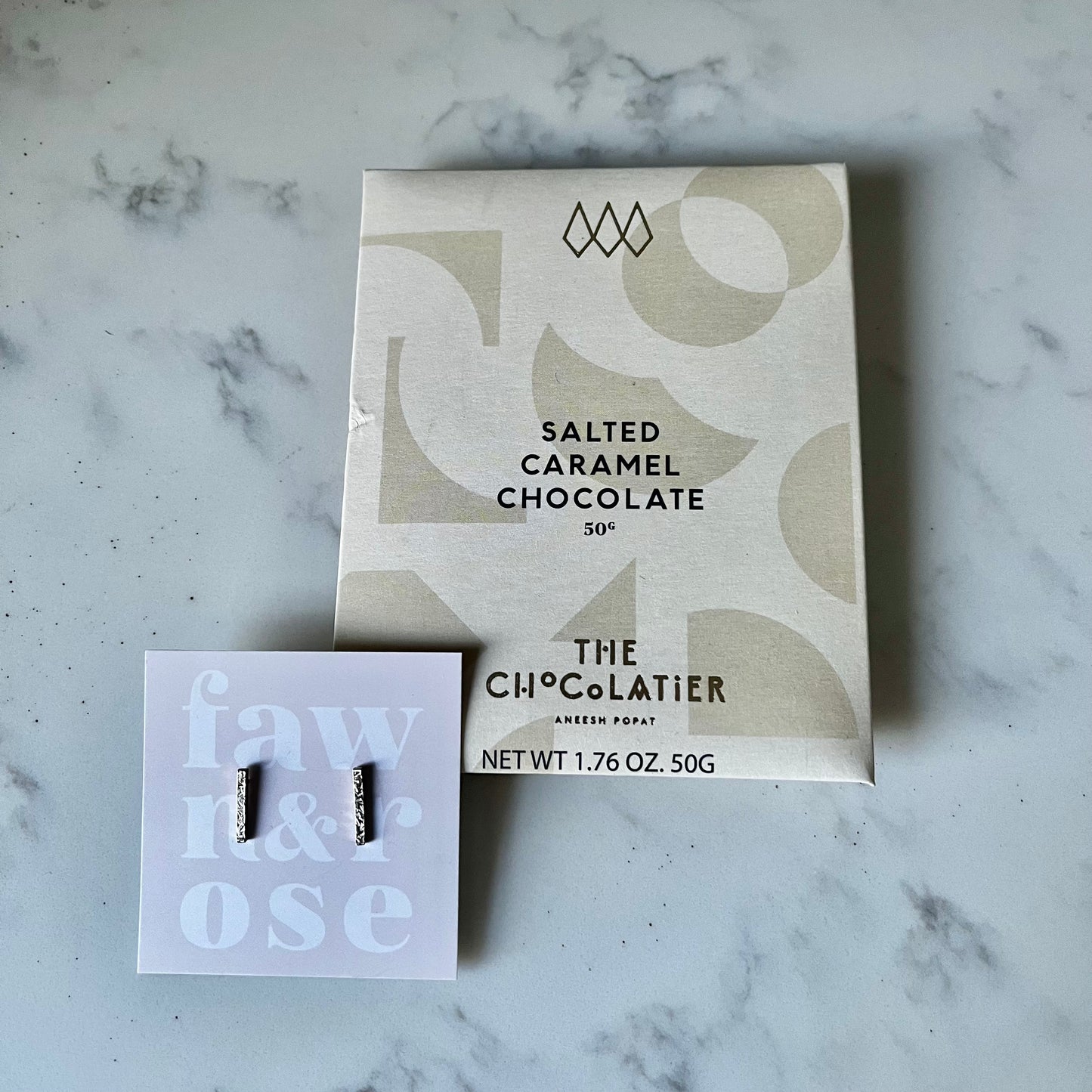 Textured Bar Studs and Chocolate Bundle