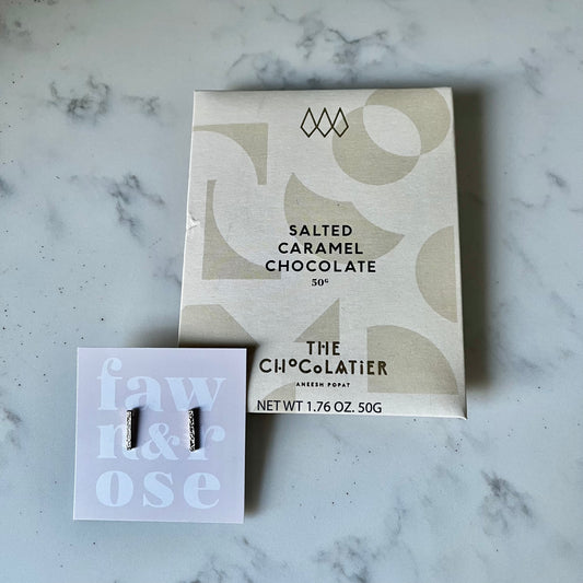 Textured Bar Studs and Chocolate Bundle