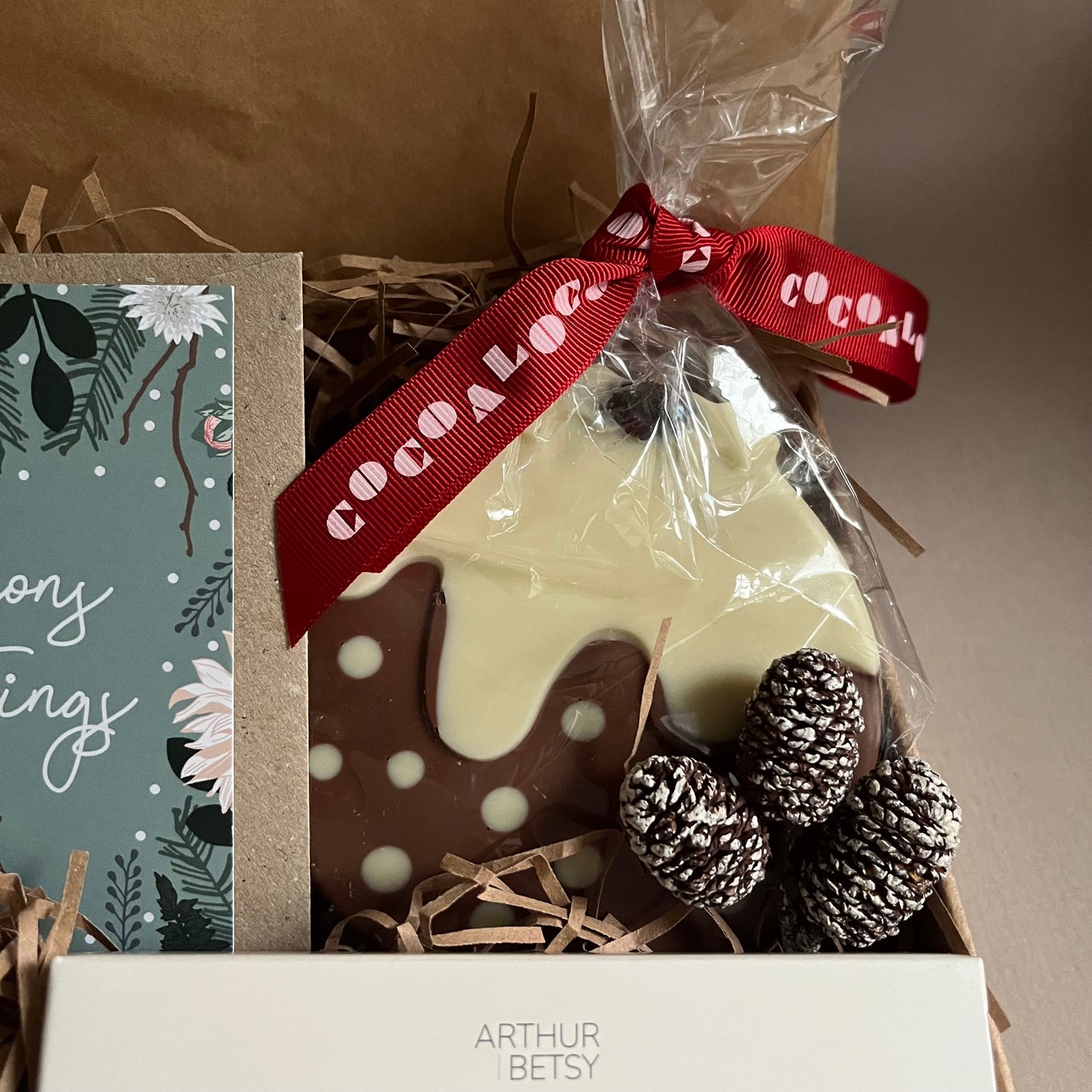 Chocolate Christmas pudding from the Cosy Mini Gift Box.