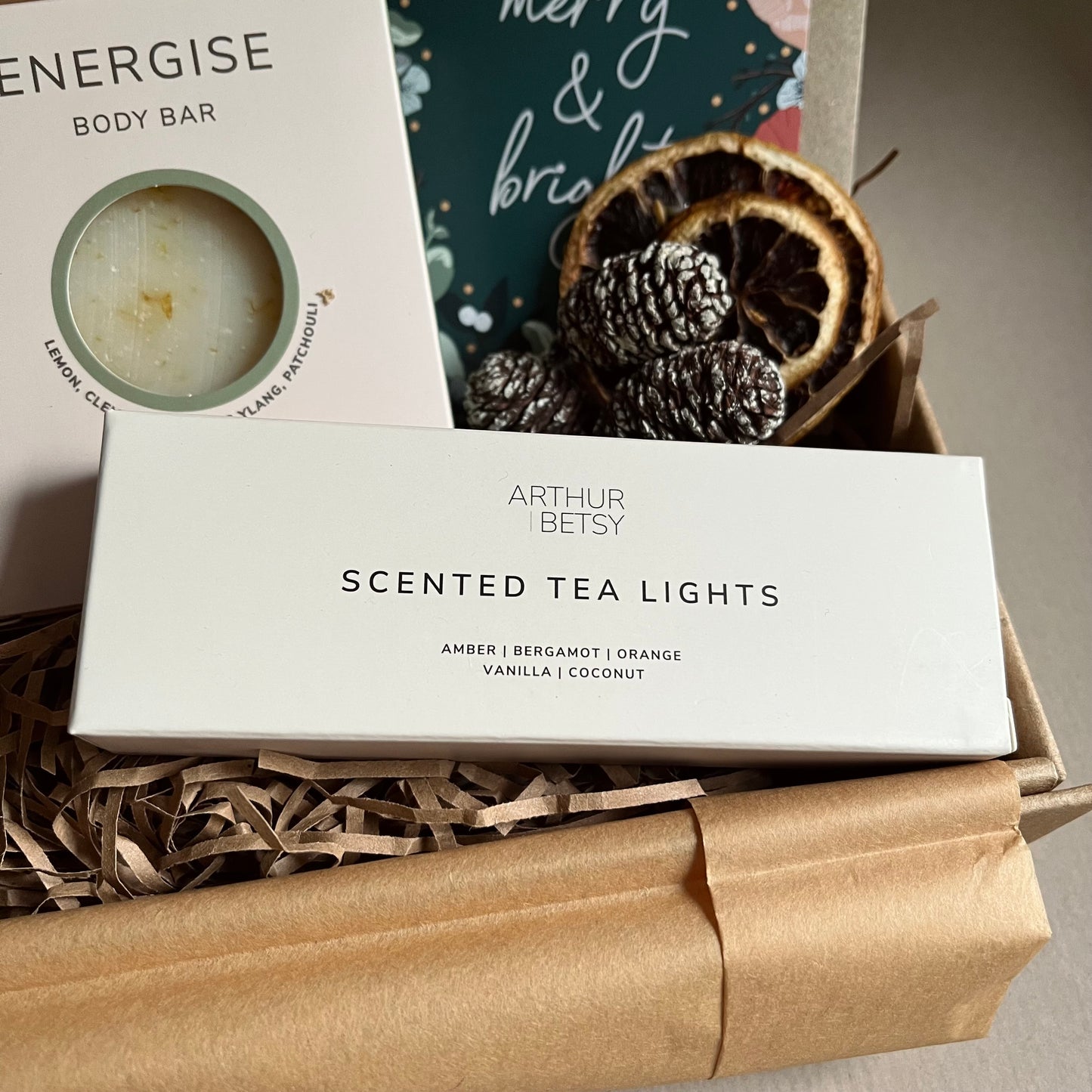 Scented tea lights from the Self-Care Pause Mini Gift Box.