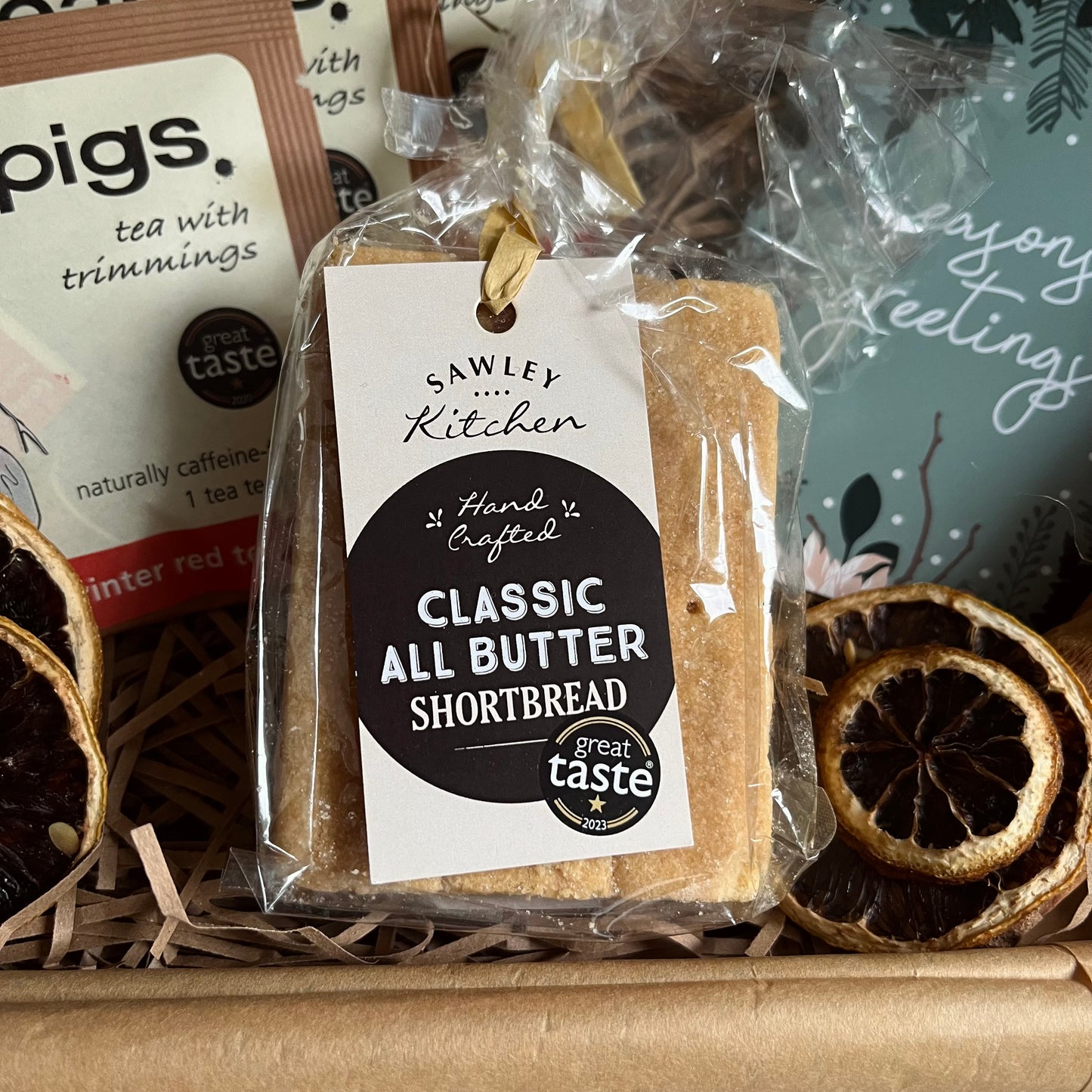 Handcrafted classic all butter shortbread from the Tea and Treats Mini Gift Box.